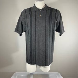 Brandini Charcoal Gray Polo Shirt Size L